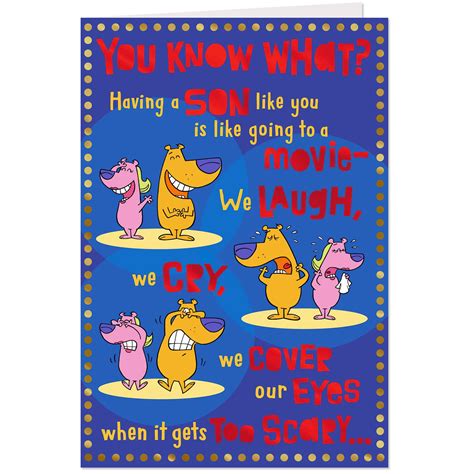 And for grandchildren too of course! Like a Movie Funny Birthday Card for Son - Greeting Cards ...