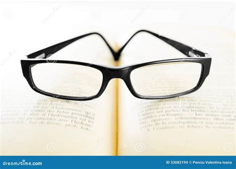 Glasses On A Book Stock Photo Image Of Literature Lens 33082194