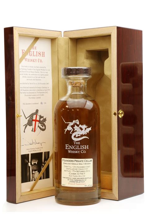 English Whisky Company 2007 Founders Private Cellar Cask No0787