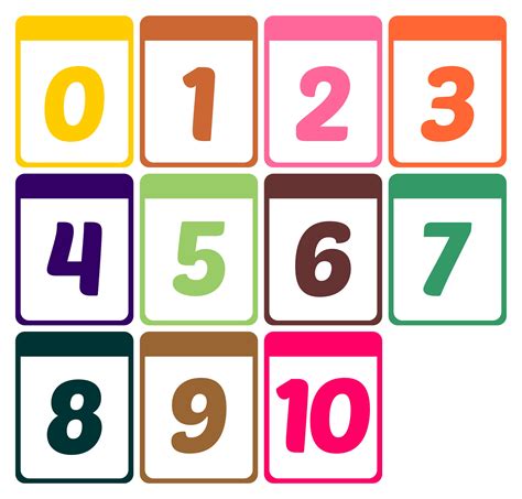 Number Cards 0 10 Free Printable Printable Templates Free
