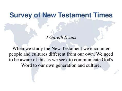 Ppt Survey Of New Testament Times Powerpoint Presentation Free