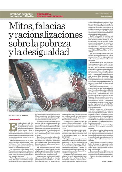 Mitos Falacias Y Racionalizaciones Sobre La Pobreza Y La Desigualdad By Periódico Elcaribe Issuu