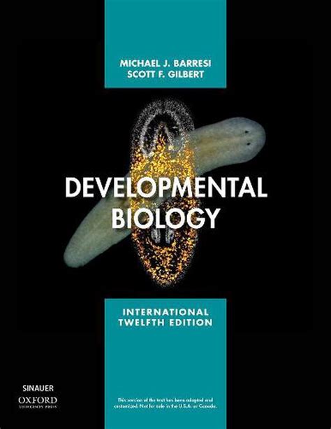Developmental Biology By Michael Jf Barresi English Paperback Book