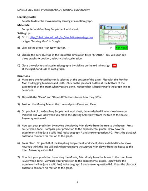 When you are finished, submit this document to the vectors simulation assignment on moodle. The Moving Man Worksheet Answers - Promotiontablecovers