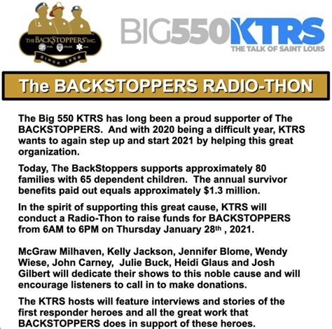 Backstoppers The Big 550 Ktrs