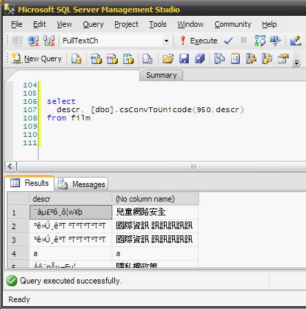 Select orderid, quantity, case when quantity > 30 then 'the quantity is greater than 30' when quantity = 30 then 'the quantity is 30' else 'the quantity is under 30'. ASCII/Multibyte to Unicode Conversion - CodeProject