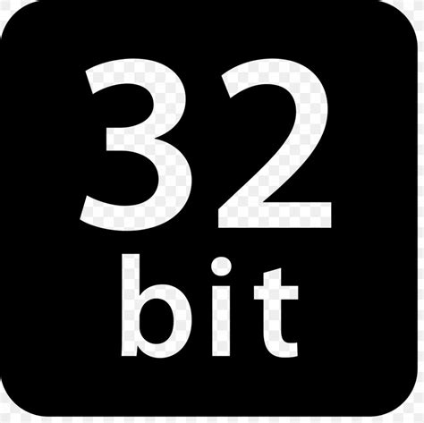 64 Bit Computing 32 Bit Png 1600x1600px 64bit Computing Bit Black