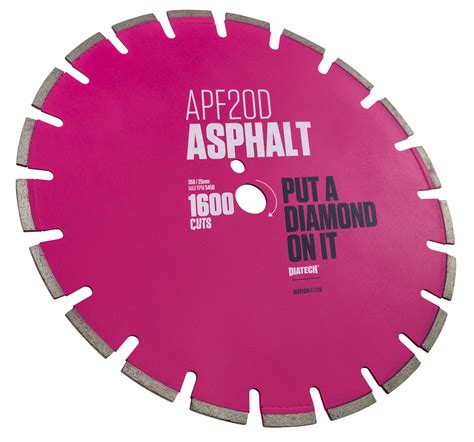 Cut Asphalt Blade APF20D - Diatech - Cut asphalt with diamond blade