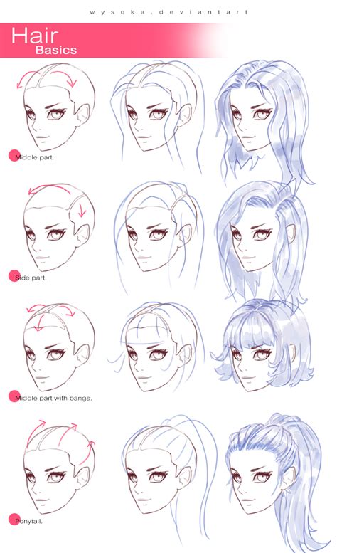 How To Draw Hair 2 By Wysoka On Deviantart