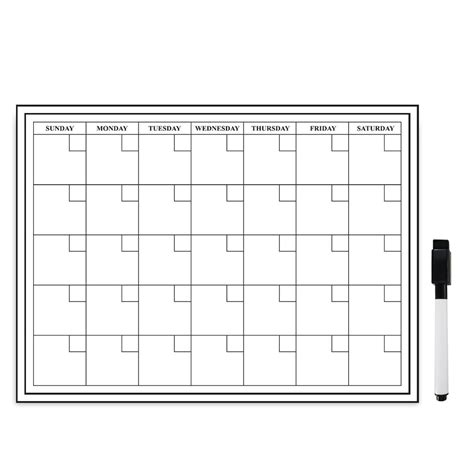 Monthly Whiteboard Calendar For Wall Timi Robbin