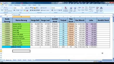 Aplikasi Penjualan Dan Stok Barang Dengan Excel