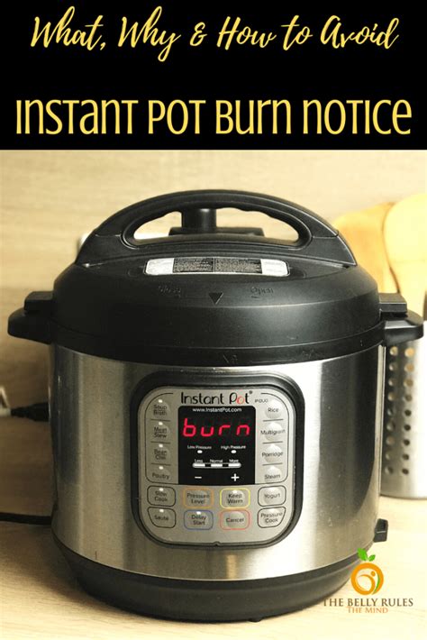 If you have a lot of burnt food on the bottom, you'll likely need to soak it in hot, soapy water for a bit before using the pot again. Why Does Instant Pot Says Burn & How to Avoid it ...
