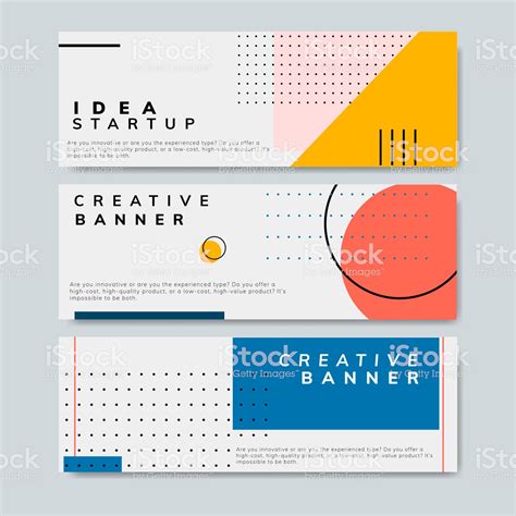 Set Of Minimal Design Start Up Banner Vector Web Banner Design