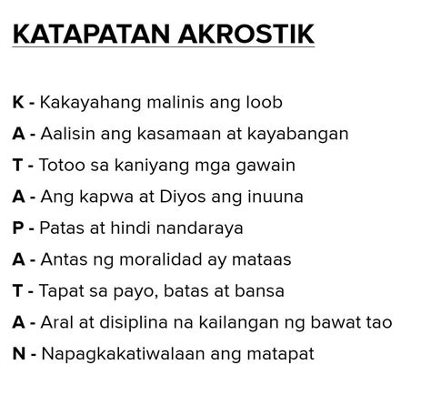 Sa Ibaba Ay Nakatala Ang Akrostik Ng Salitang Impormal Na Sektor Gamit