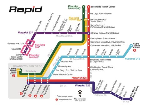 rapid bus service san diego metropolitan transit system