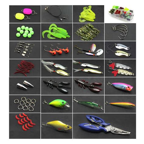 Zanlure 101pcs Fishing Lure Spinners Plugs Spoons Soft Bait Pike Trout