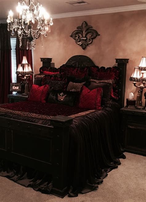 17 Gothic Red And Black Bedroom Inspirations Dhomish