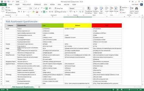 Risk Management Plan Template Ms Word 5 Excel Spreadsheets