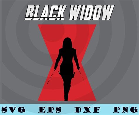 Marvel Black Widow Logo Silhouette Movie Customizable Layered Svg Svg