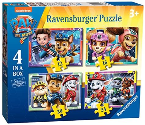 Ravensburger Paw Patrol Mighty Pups Super Paws 4 In A Box Puzzle For