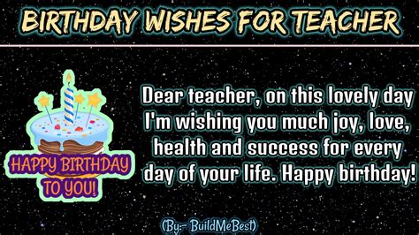 Happy Birthday Wishes For Teacher Images Download