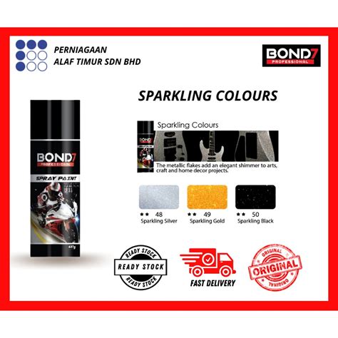 Ready Stockaerosol Spray Paint Bond7 400ml Sparkling Colour