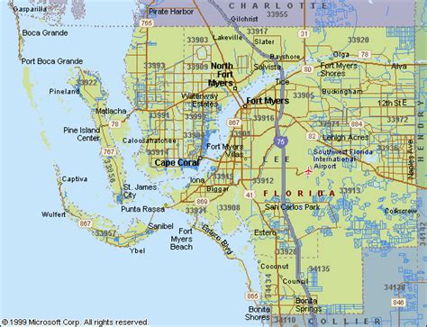Lee county, Florida | Lee County Zip Codes | Lee county, County, Map