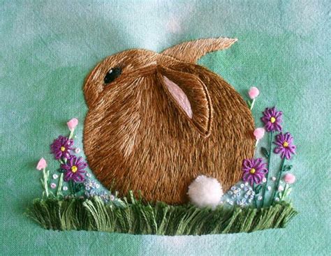 Stumpwork Embroidery Tutorial Worked Using The Cottontail In The A