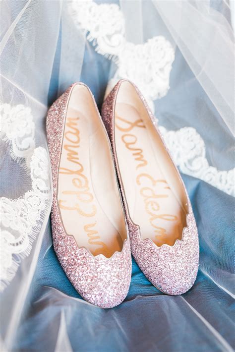Really Romantic Classic Wedding Pink Wedding Shoes Sparkle Wedding
