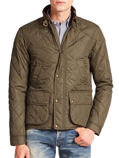 Polo Ralph Lauren Cadwell Quilted Bomber Jacket In Green For Men Olive