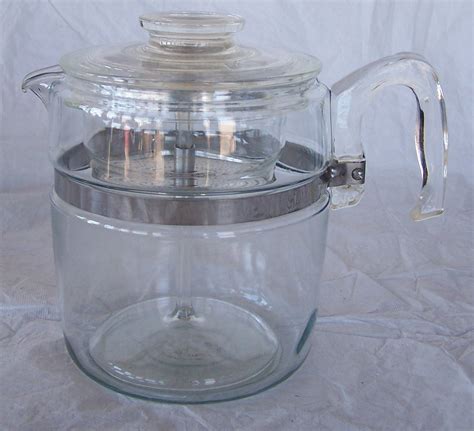 Vintage Pyrex 7759b Glass Stovetop Percolator Coffee Maker Pot