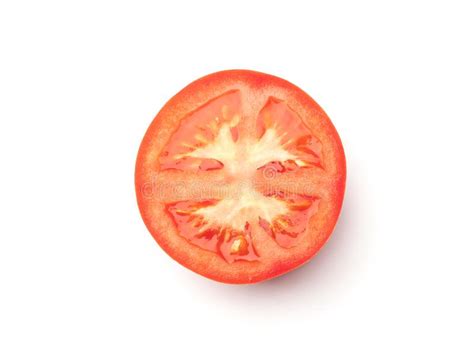 Tomato Slice Isolated On White Background Stock Photo Image Of