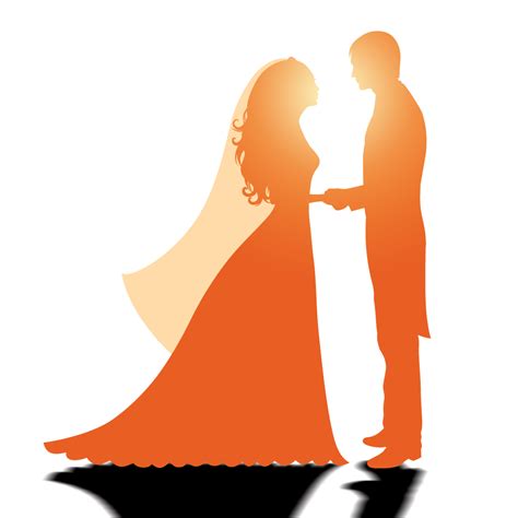 Wedding Invitation Marriage Silhouette Wedding Couple Decorative