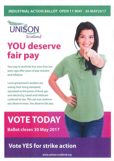 Industrial Action Ballot Open 11th To 30th Of May Unison North
