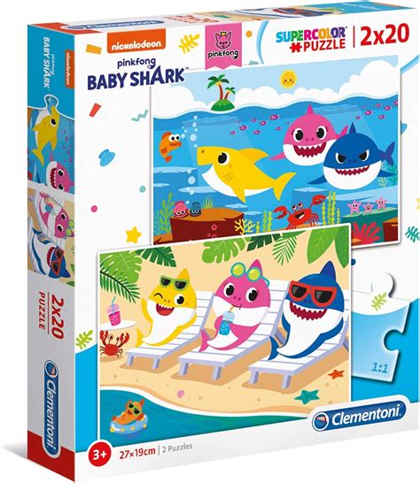 Clementoni 24777 Supercolor Puzzle Baby Shark 2 Puzzle Da 20