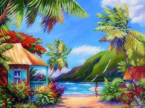 Solve Beach Hut Jigsaw Puzzle Online With 108 Pieces