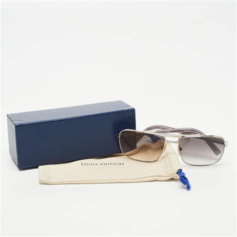 Louis Vuitton Silver Z0260u Attitude Square Sunglasses For Sale At 1stdibs
