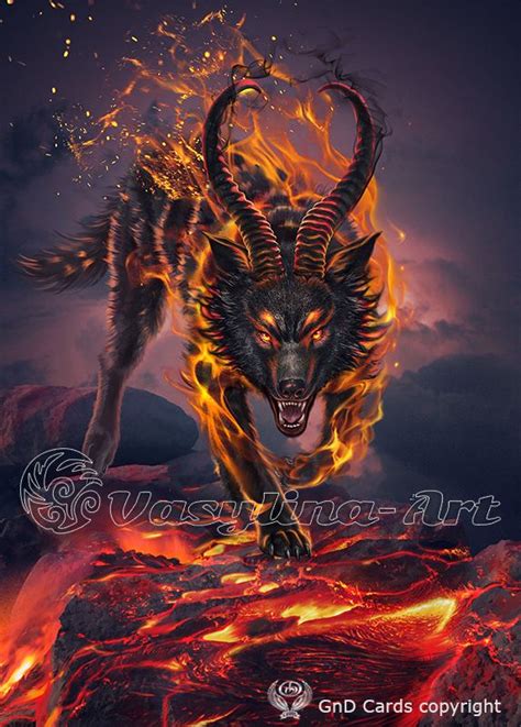 Wolf Elemental By Vasylina On Deviantart Fantasy Wolf Fantasy