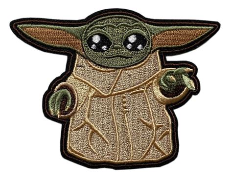 Baby Child Yoda Mandalorian Embroidered Patch 35 Inch Iron On Sew