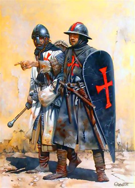 Templar Knight And Sergeant Crusader Knight Medieval Knight Knights