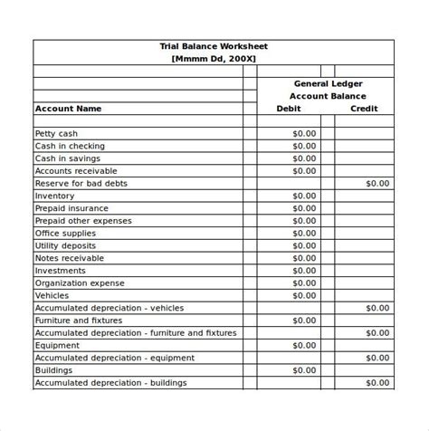 10 Balance Sheet Templates Word Excel And Pdf Templates