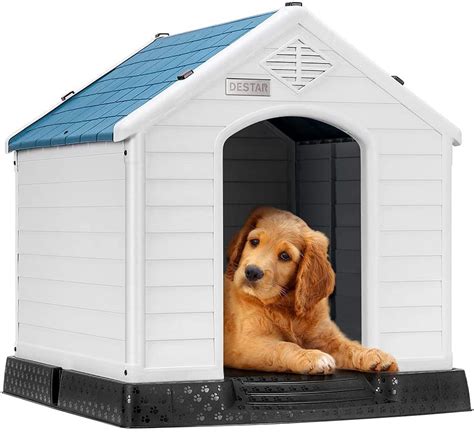 Destar Durable Waterproof Plastic Pet Dog House Indoor Outdoor Puppy