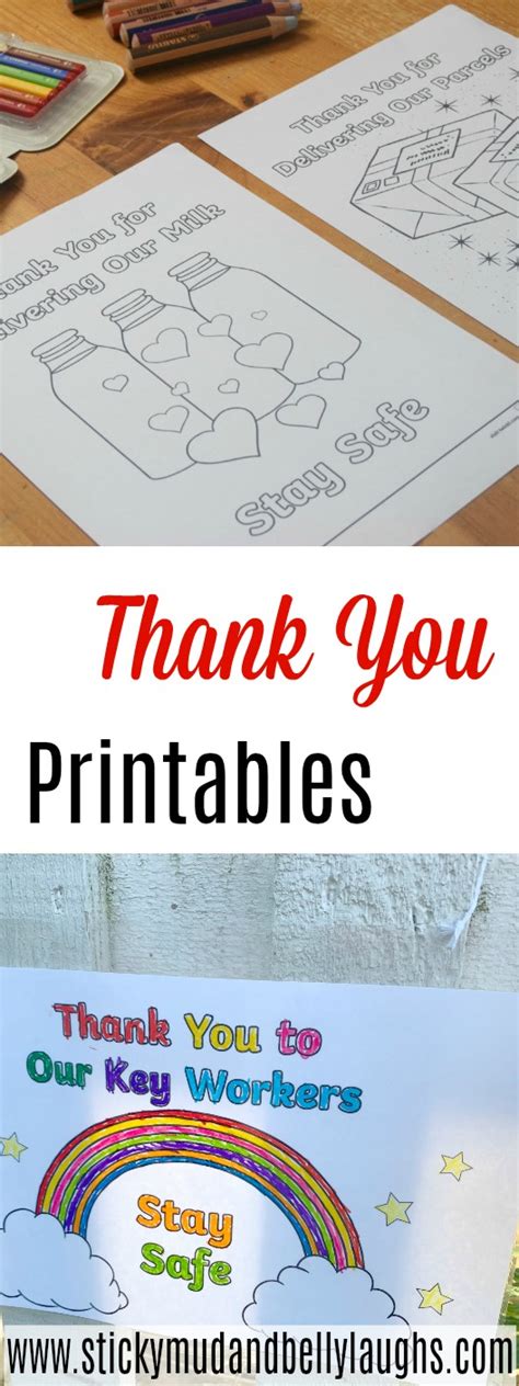 Thank You Key Workers Printables Sticky Mud And Belly Laughs