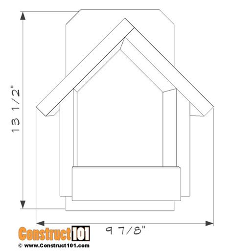 That's why today i'm bringing you lots of different birdhouse plans and ideas that you can. Cardinal Nesting Shelter Birdhouse Plans - Construct101 ...