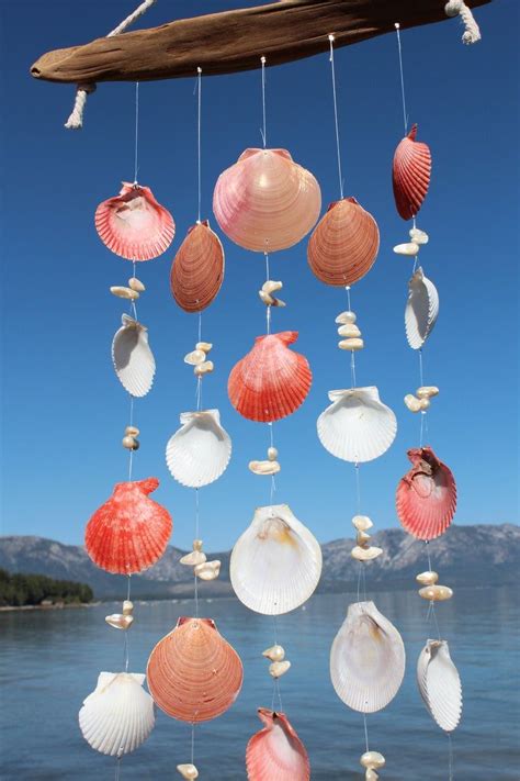 Driftwood Seashell Wind Chimes Sea Shell Wind Chimes Wind Etsy