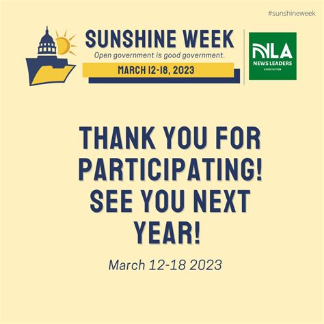 Sunshine Week On Twitter Thank You For Another Amazing Sunshineweek