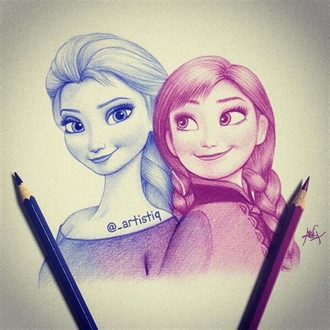 frozen anna and elsa drawing at explore collection of frozen anna and elsa