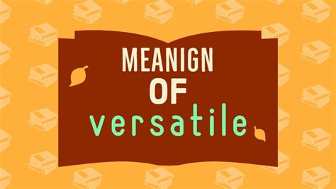 Meaning Of Versatile English Vocabulary Youtube
