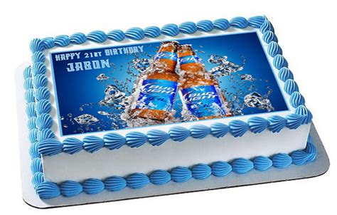 Bud Light Edible Cake Topper Or Cupcake Toppers Edible Prints On
