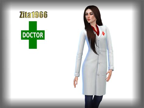 The Sims Resource Doctor Female Jacket Get To Work Needed